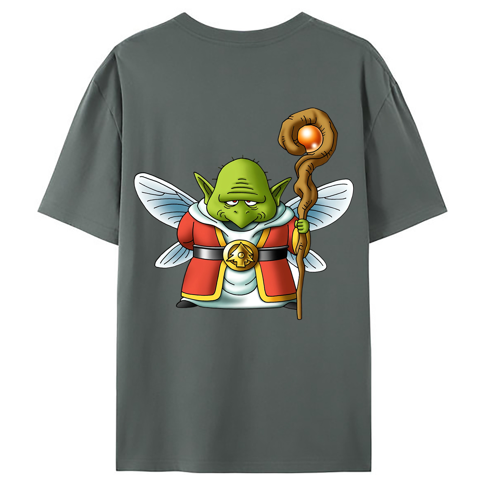 （画像用） ドラゴンクエスト Doragon Kuesuto Dragon Quest 綿100％ メンズ半袖Tシャツ（バックプリント） 通気性